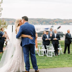 Lakeside micro ceremony on Walloon Lake at Walloon Lake Inn